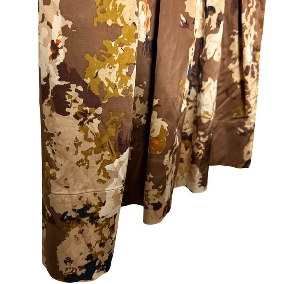 Talbots Brown Floral A-Line Skirt - Picture 2 of 16